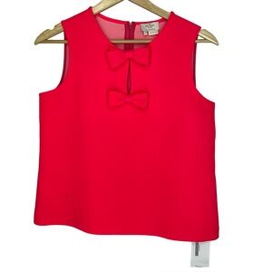 Kate Spade New York go fly a kite pink Bow Blouse sz 2